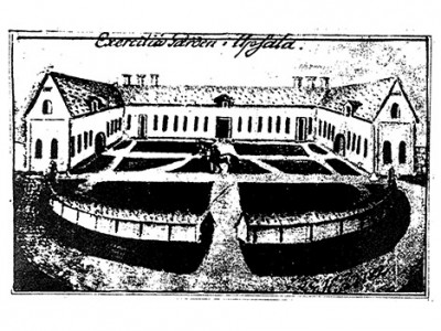 Exercitieg�rden  Akvarell av J. G. H�rstedt, 1782. UUB.
