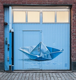 Boat on Fyrisån Konstnär Olga Palchevskaya